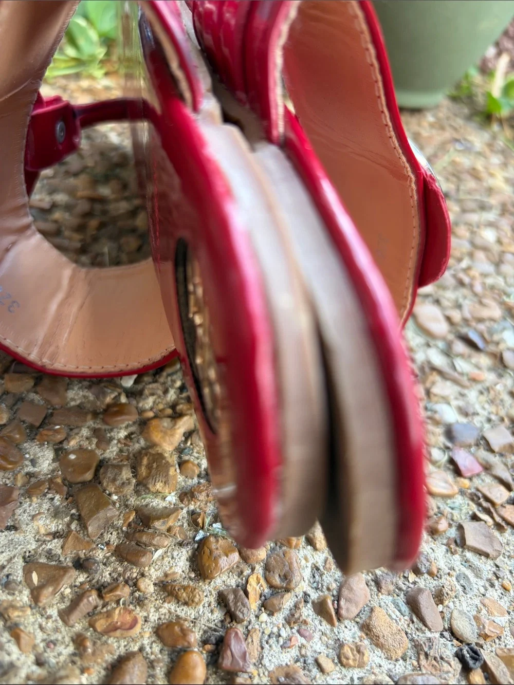 Tory Burch Bright Red Logo Thong Sandals